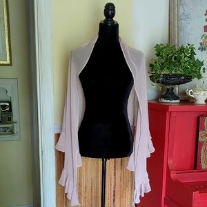 Eliza J Pink Flowing Cardigan with Draped Sleeves